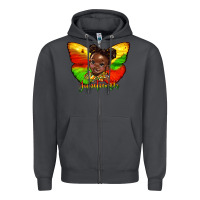 Smoke juneteenth butterfly black girl Zipper Hoodie - HRA Design Shop