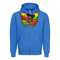 True Royal juneteenth butterfly black girl Zipper Hoodie - HRA Design Shop