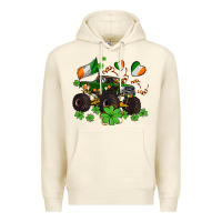 Sandshell monster truck with shamrocks Premium Hoodie - AdoDesignShop