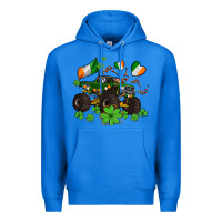 True Royal monster truck with shamrocks Premium Hoodie - AdoDesignShop