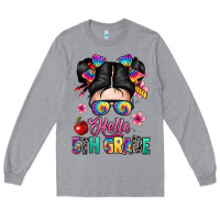Heather Grey hello fifth grade Long Sleeve Tee - texasbilliewilder