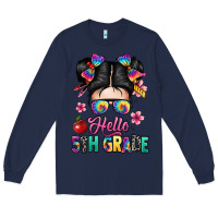Navy hello fifth grade Long Sleeve Tee - texasbilliewilder