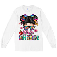 White hello fifth grade Long Sleeve Tee - texasbilliewilder
