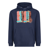 Navy Sunflower Leopard Jute Pattern Brushstrokes Heavyweight Hoodie - Bettercallsaul