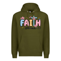 Army Green faith ephesians 2 8 Premium Hoodie - MaliasSmallBusiness