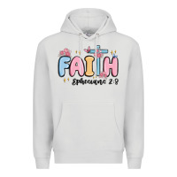Dove Grey faith ephesians 2 8 Premium Hoodie - MaliasSmallBusiness