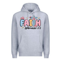 Heather Grey faith ephesians 2 8 Premium Hoodie - MaliasSmallBusiness