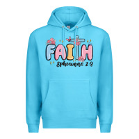 Ocean Blue faith ephesians 2 8 Premium Hoodie - MaliasSmallBusiness