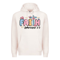 Pale Pink faith ephesians 2 8 Premium Hoodie - MaliasSmallBusiness