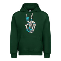 Forest Green turquoise gemstone skeleton hand Urban Hoodie - MaliasSmallBusiness