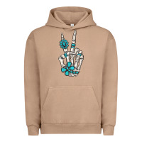 Pigment Burro turquoise gemstone skeleton hand Urban Hoodie - MaliasSmallBusiness