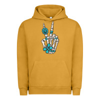 Pigment Peanut Butter turquoise gemstone skeleton hand Urban Hoodie - MaliasSmallBusiness
