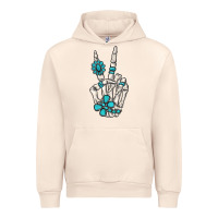 Sandshell turquoise gemstone skeleton hand Urban Hoodie - MaliasSmallBusiness