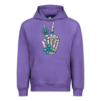 Tulip turquoise gemstone skeleton hand Urban Hoodie - MaliasSmallBusiness