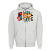 Dove Grey dude Zipper Hoodie - CowhideDigitalArt