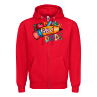 Red dude Zipper Hoodie - CowhideDigitalArt