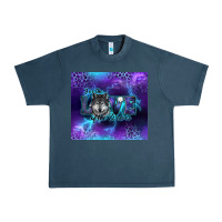 Midnight Navy for the love of the wolves Urban Heavy Tee - RanaPortraitStore
