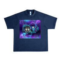 Navy for the love of the wolves Urban Heavy Tee - RanaPortraitStore