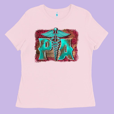 Physician Medical Symbol Assistant Nurse Background Ladies Tee Designed By Barkaloodesign