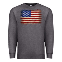 Charcoal Heather American flag Premium Sweatshirt - JahusDesignShop