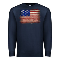 Navy American flag Premium Sweatshirt - JahusDesignShop