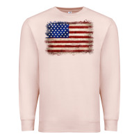 Pale Pink American flag Premium Sweatshirt - JahusDesignShop