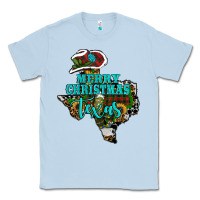 Dusty Blue merry christmas texas Classic Tee - RanaPortraitStore