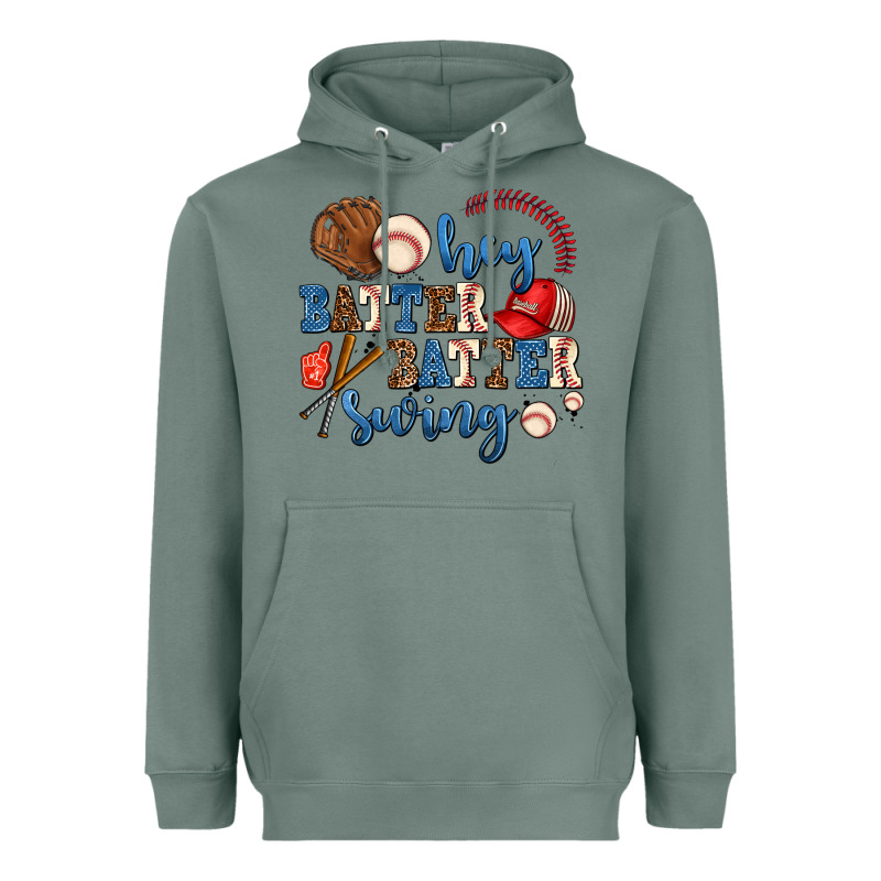 Hey Batter Batter Swing Heavyweight Hoodie by AdoDesignShop | Teevron
