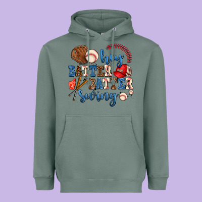 Hey Batter Batter Swing Heavyweight Hoodie Designed By Adodesignshop