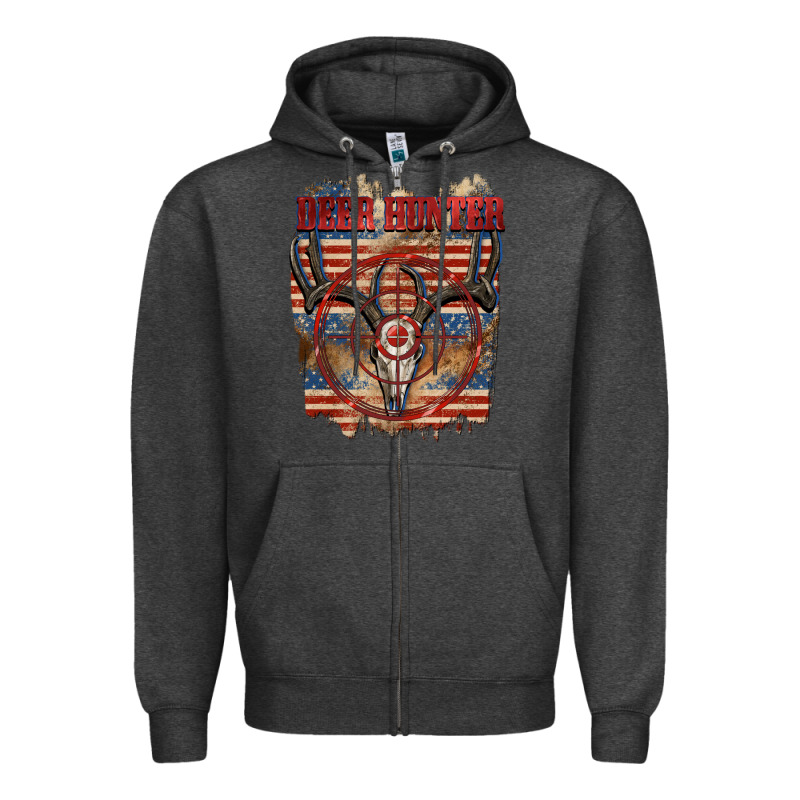 Deer Hunter 4th Of July Zipper Hoodie by CowGirlArtShop | Teevron