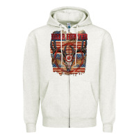 Oatmeal Heather Deer hunter 4th of july Zipper Hoodie - CowGirlArtShop