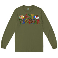 Army Green art teacher Long Sleeve Tee - Zillion Design Studio