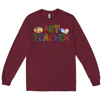Burgundy art teacher Long Sleeve Tee - Zillion Design Studio