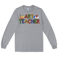 Heather Grey art teacher Long Sleeve Tee - Zillion Design Studio