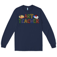 Navy art teacher Long Sleeve Tee - Zillion Design Studio