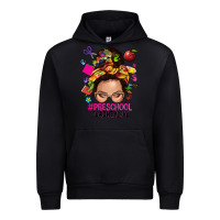 Black preschool teacher life  messy bun Urban Hoodie - NancyCooperArtShop