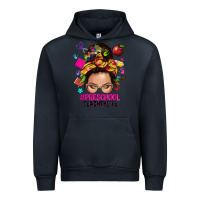 Navy preschool teacher life  messy bun Urban Hoodie - NancyCooperArtShop