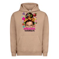 Pigment Burro preschool teacher life  messy bun Urban Hoodie - NancyCooperArtShop