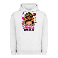Pigment Lunar Rock preschool teacher life  messy bun Urban Hoodie - NancyCooperArtShop