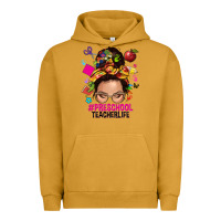 Pigment Peanut Butter preschool teacher life  messy bun Urban Hoodie - NancyCooperArtShop