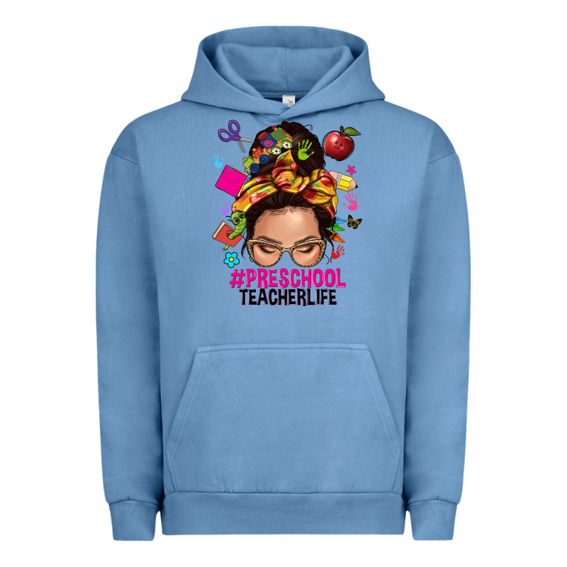 Preschool Teacher Life  Messy Bun Urban Hoodie by NancyCooperArtShop | Teevron