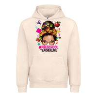 Sandshell preschool teacher life  messy bun Urban Hoodie - NancyCooperArtShop