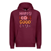 Burgundy happy looks good on you Premium Hoodie - MaliasSmallBusiness