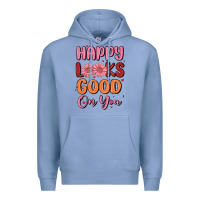 Colony Blue happy looks good on you Premium Hoodie - MaliasSmallBusiness