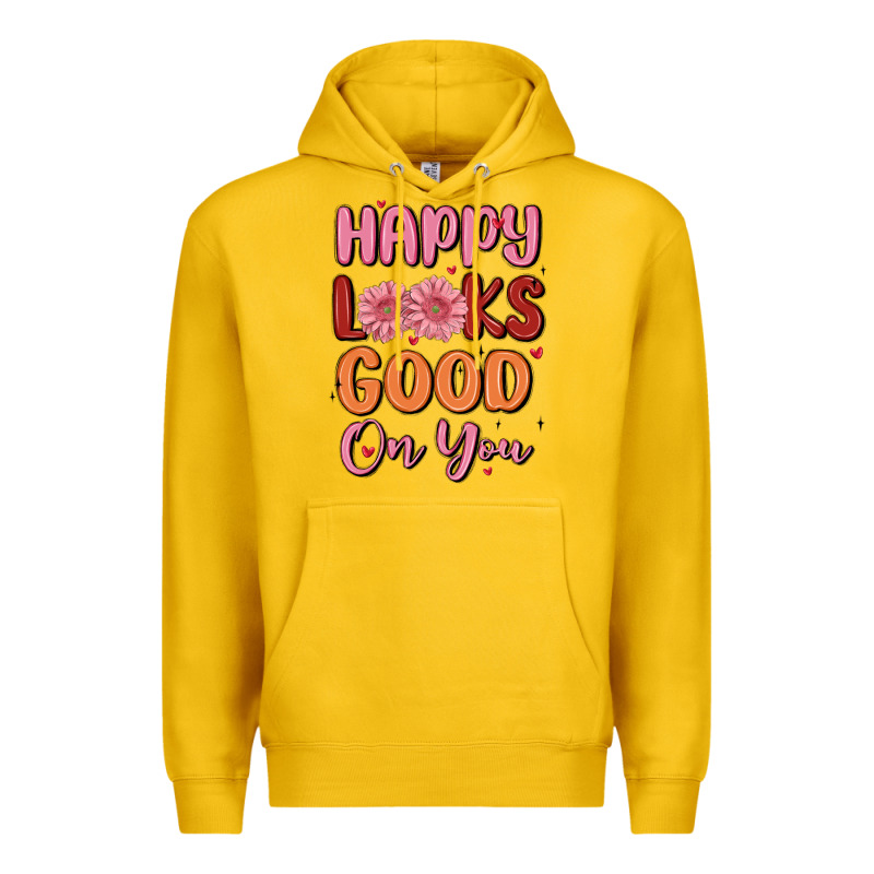 Happy Looks Good On You Premium Hoodie by MaliasSmallBusiness | Teevron