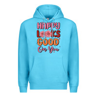 Ocean Blue happy looks good on you Premium Hoodie - MaliasSmallBusiness