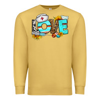 Antique Gold love nurse western Premium Sweatshirt - BundleAndBundleShop