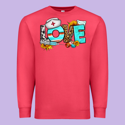 Love Nurse Western Premium Sweatshirt Designed By Bundleandbundleshop