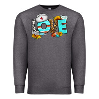 Charcoal Heather love nurse western Premium Sweatshirt - BundleAndBundleShop