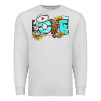 Dove Grey love nurse western Premium Sweatshirt - BundleAndBundleShop